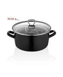 Hermia Davet-400 Olla Esmaltada 22 cm 3500 ml Negro